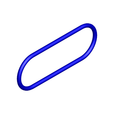 Dura-Belt Long-Life O-Ring, 1/4 IN, 85A Durometer, Blue